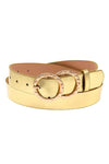 Wide Double Ring Buckle Fashion Belt