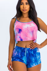 Capella Neon Strappy Shirt & Short Set