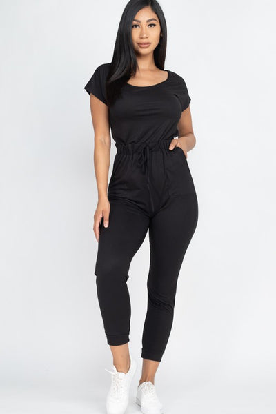 Silky Smooth Short sleeve  Jumpsuit (multi-color avail)