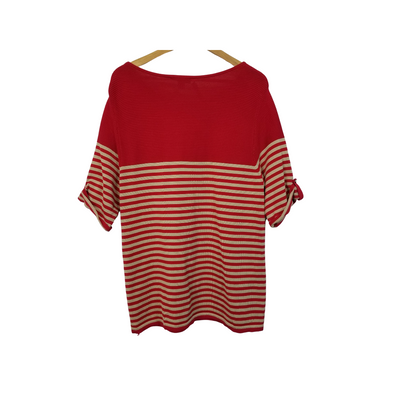 Cold Water Creek Peppermint Stripe Blouse