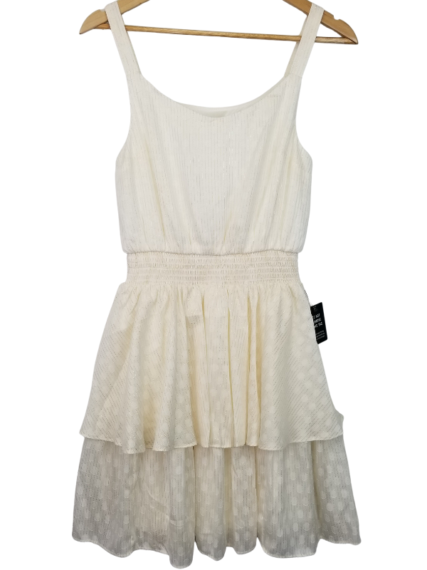 Express Cream/Gold Sleeveless Dress