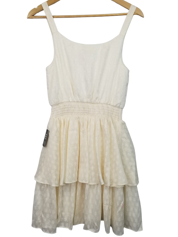 Express Cream/Gold Sleeveless Dress