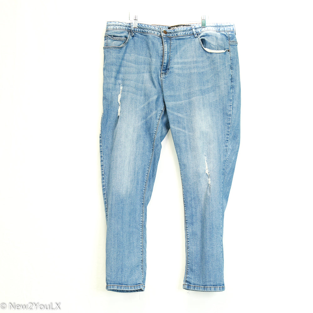 "Chelsea" Distressed Boyfriend Jeans (SimplyBe Denim)