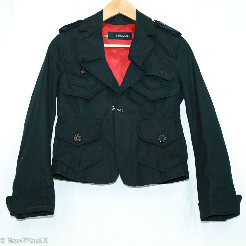 Black Clasped Coat (DSquared)