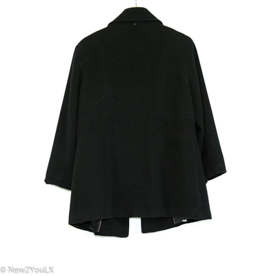Black Wool Pea Coat (Calvin Klein)