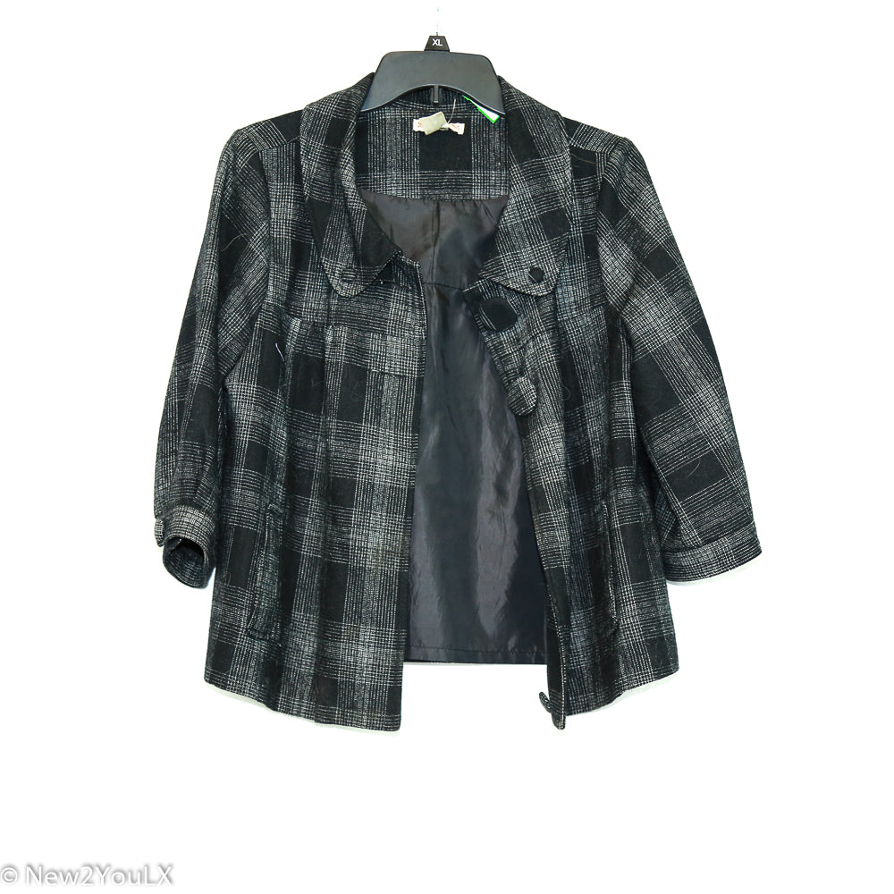 grey and black plaid blazer (Forever) new2you lx