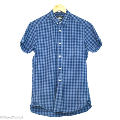 blue checkered button (H&M) new2you lx