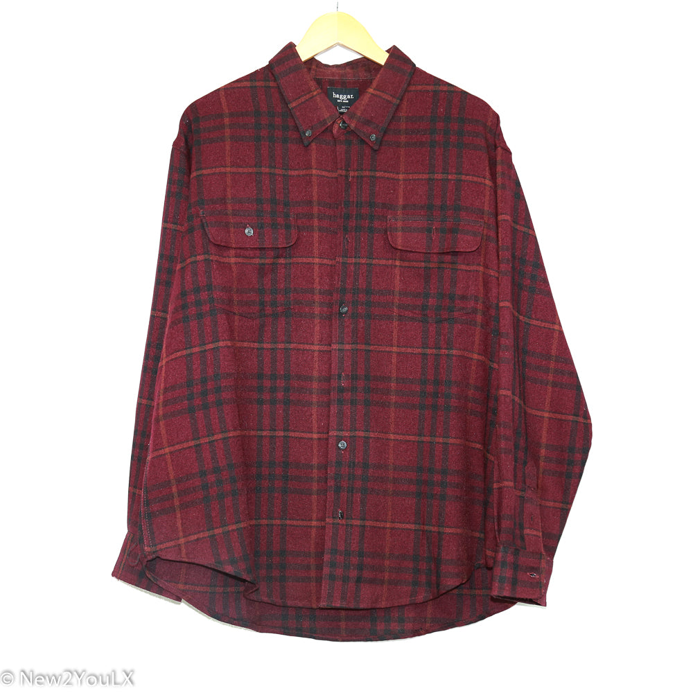 Burgundy Plaid Flannel (Haggar) new2you lx