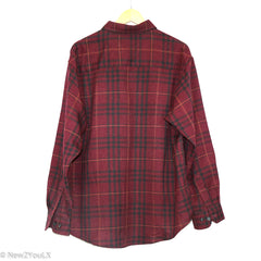 Burgundy Plaid Flannel (Haggar)