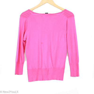 Bubble Gum Pink Button Up Sweater (Linda)