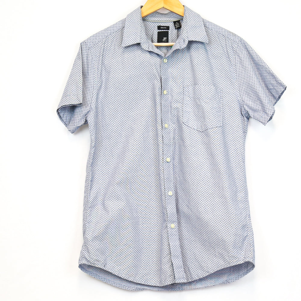 J. Ferrier Light Blue w/ Polka Dots Button Up