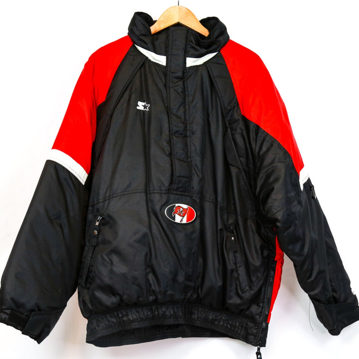 Red and Orange Starter Tampa Bay Buccaneers Hooded Jacket