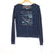 Navy Gold Logo Print Pullover Sweater (Hollister)