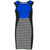 Blue Printed Sheath Evening Dress (Enfocus)
