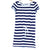 Ann Taylor : Loft Cream/Navy Striped T-shirt Dress