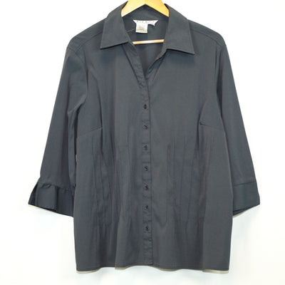 Fred David Stretch Button Up Blouse