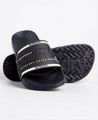 Super Dry Pool Slide Black Neon