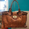 Fossil Brown Leather Tote