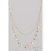 Multi Color Dainty Gems Necklace (Fame Accessories) - New2Youlx
