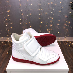 Hi-Top Double Strap Shoes Future White with Red Soles (Maison Margiela)