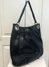 Black Leather Saddle Bag (Coach)