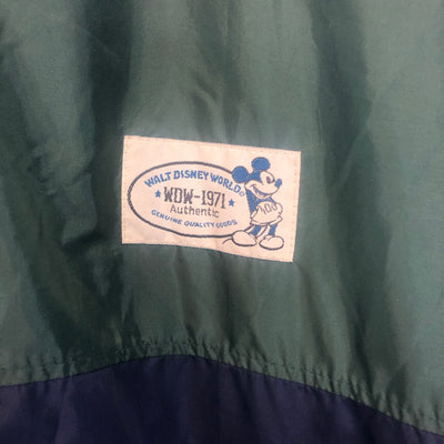 Walt Disney World Windbreaker Rain Jacket Hoodie Blue & Green